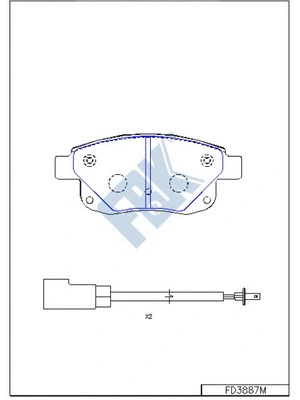 Brake Pad Set, disc brake (FD3887M)