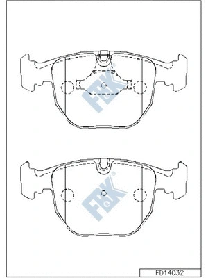Brake Pad Set, disc brake (FD14032)