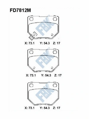 Brake Pad Set, disc brake (FD7812M)