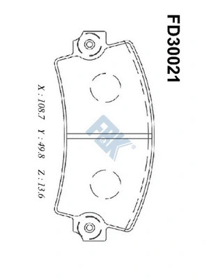 Brake Pad Set, disc brake (FD30021)