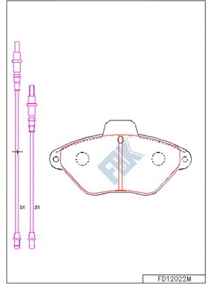 Brake Pad Set, disc brake (FD12022M)