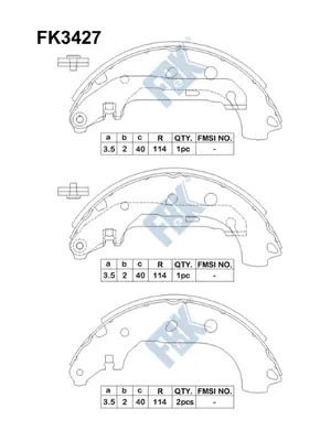 Brake Shoe Set (FK3427)