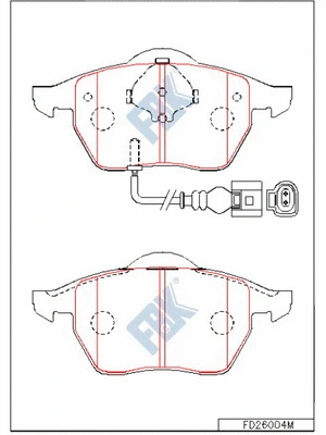 Brake Pad Set, disc brake (FD26004M)
