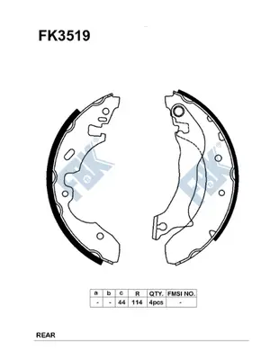 Brake Shoe Set (FK3519)