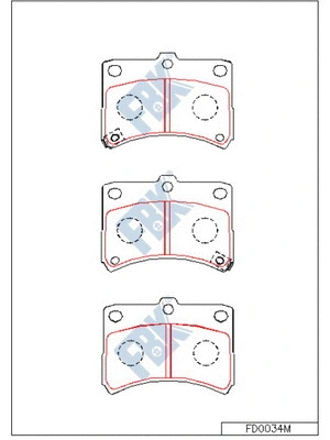 Brake Pad Set, disc brake (FD0034M)