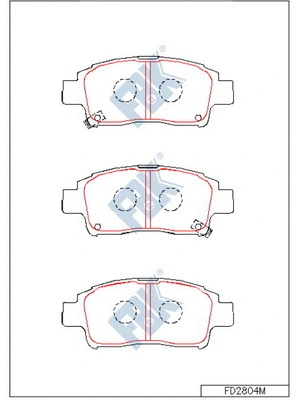 Brake Pad Set, disc brake (FD2804M)