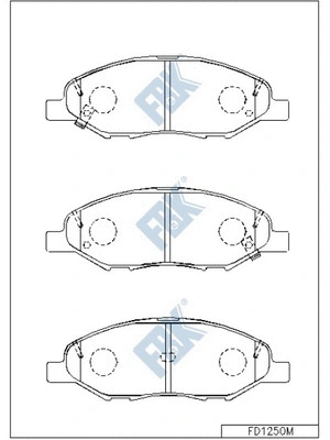 Brake Pad Set, disc brake (FD1250M)