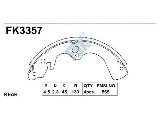 Brake Shoe Set (FK3357)