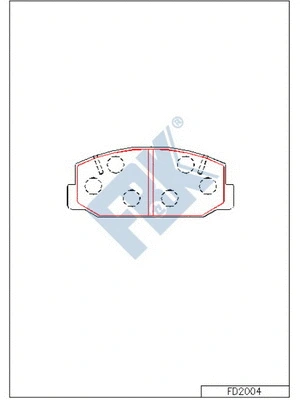 Brake Pad Set, disc brake (FD2004)