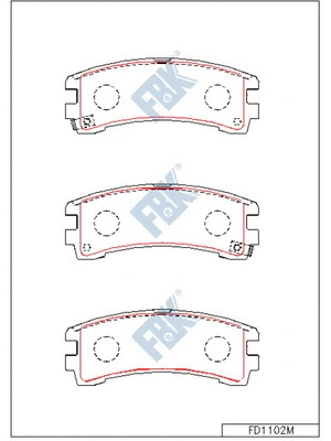Brake Pad Set, disc brake (FD1102M)