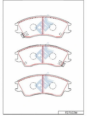 Brake Pad Set, disc brake (FD7033M)