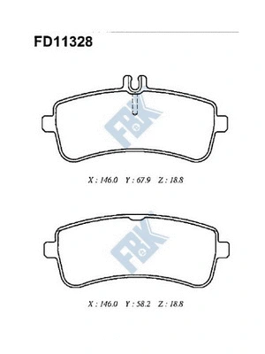 Brake Pad Set, disc brake (FD11328)