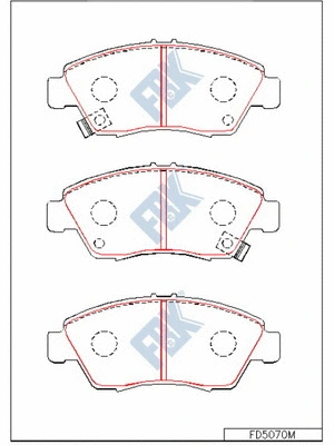 Brake Pad Set, disc brake (FD5070M)