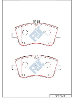 Brake Pad Set, disc brake (FD11008)