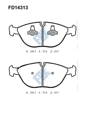Brake Pad Set, disc brake (FD14313)