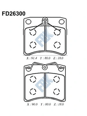 Brake Pad Set, disc brake (FD26300)