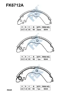 Brake Shoe Set (FK6712A)