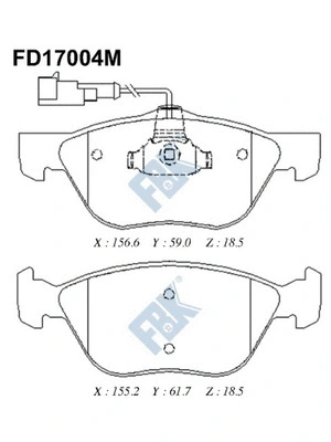 Brake Pad Set, disc brake (FD17004M)