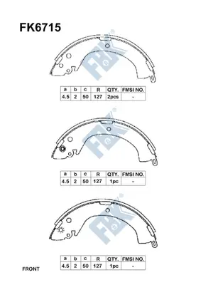 Brake Shoe Set (FK6715)