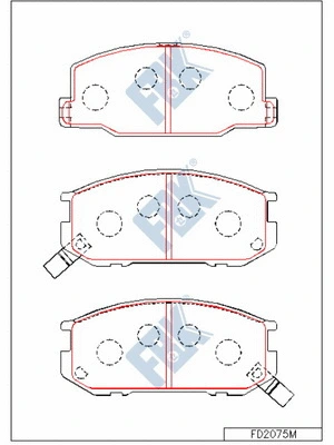 Brake Pad Set, disc brake (FD2075M)