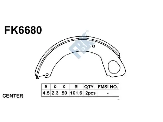 Brake Shoe Set (FK6680)