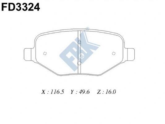 Brake Pad Set, disc brake (FD3324)