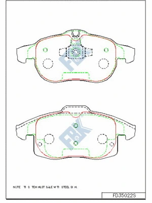 Brake Pad Set, disc brake (FD35022S)