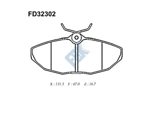 Brake Pad Set, disc brake (FD32302)