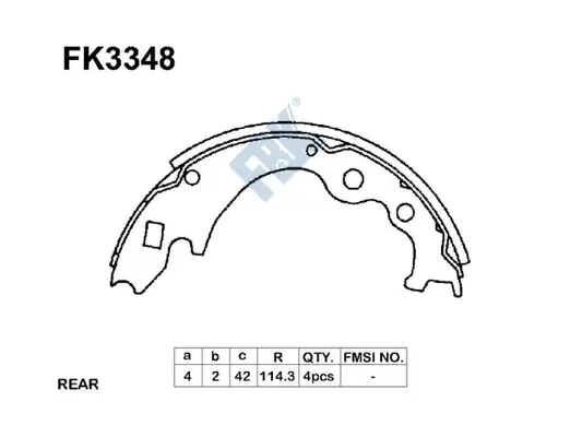 Brake Shoe Set (FK3348)