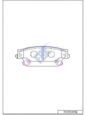Brake Pad Set, disc brake (FD35045M)