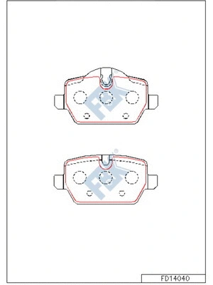 Brake Pad Set, disc brake (FD14040)
