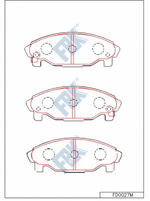 Brake Pad Set, disc brake (FD0027M)