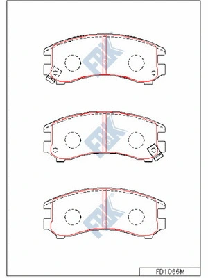 Brake Pad Set, disc brake (FD1066M)