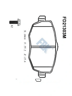 Brake Pad Set, disc brake (FD21303M)