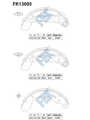 Brake Shoe Set (FK13005)