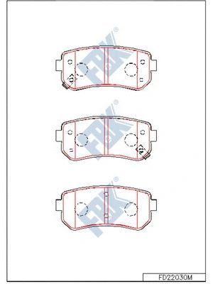 Brake Pad Set, disc brake (FD22030M)