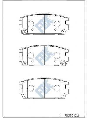 Brake Pad Set, disc brake (FD23012M)