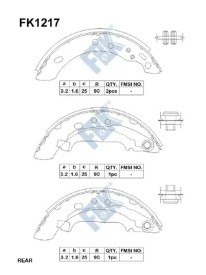 Brake Shoe Set (FK1217)