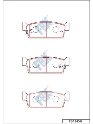 Brake Pad Set, disc brake (FD1145M)
