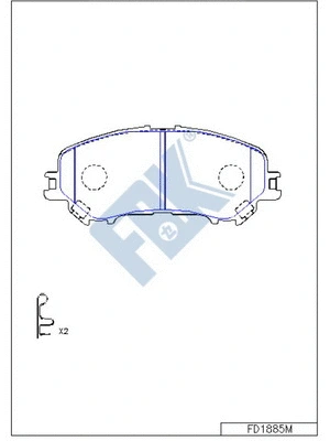 Brake Pad Set, disc brake (FD1885M)