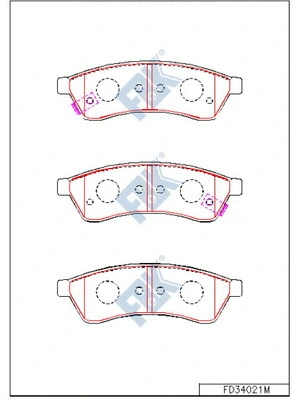 Brake Pad Set, disc brake (FD34021M)