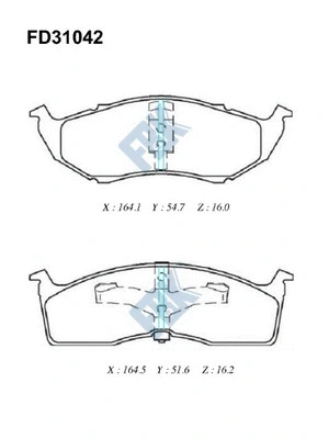 Brake Pad Set, disc brake (FD31042)