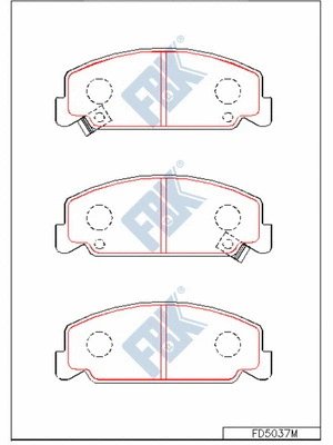 Brake Pad Set, disc brake (FD5037M)