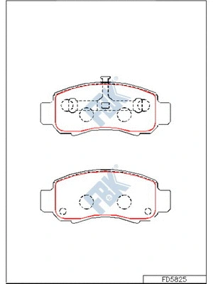 Brake Pad Set, disc brake (FD5825)