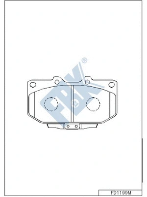 Brake Pad Set, disc brake (FD1199M)