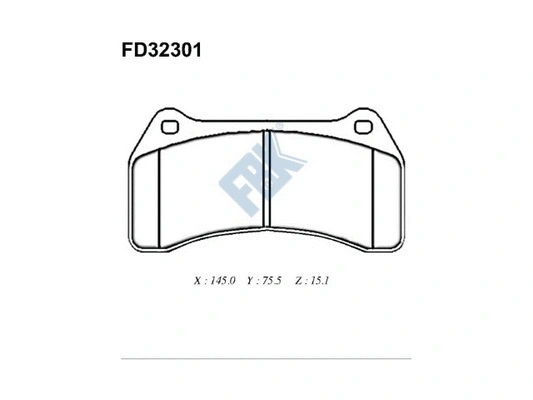 Brake Pad Set, disc brake (FD32301)