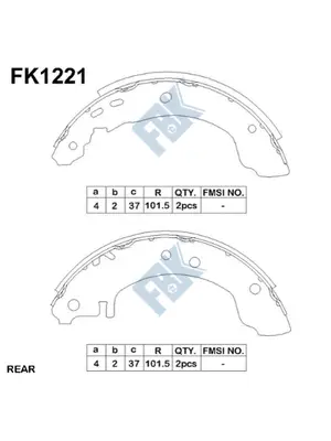 Brake Shoe Set (FK1221)