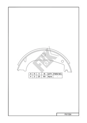 Brake Shoe Set, parking brake (FK11304)