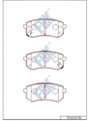 Brake Pad Set, disc brake (FD22027M)