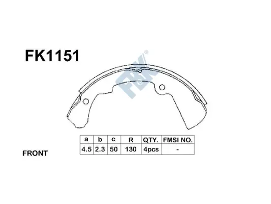 Brake Shoe Set (FK1151)